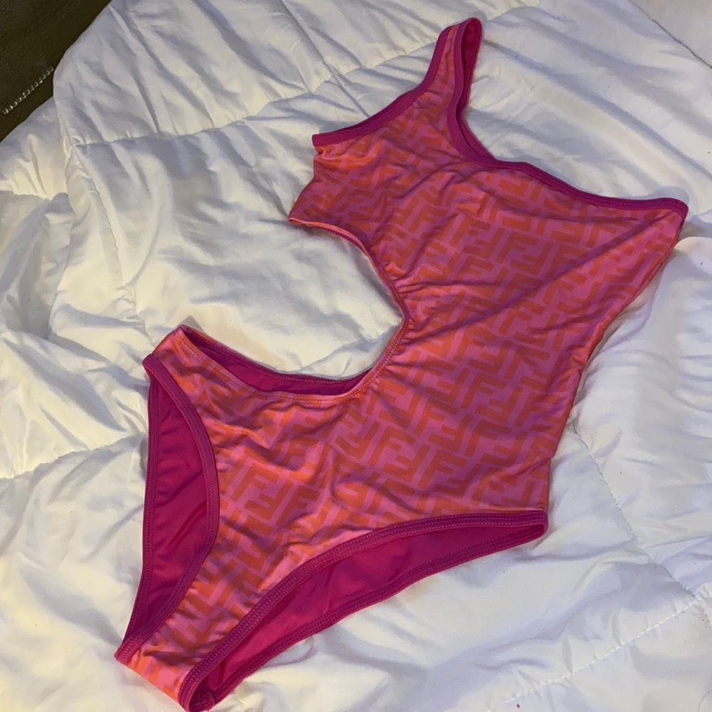 Fendi pink swimsuit never worn M